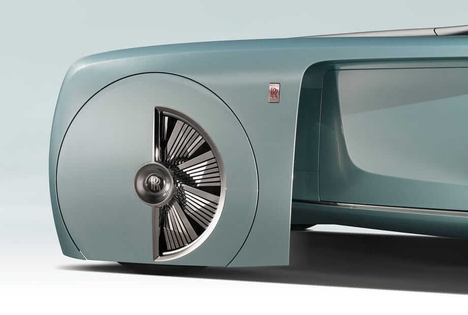 Zukunftsstudie Rollce Royce Vision Next 100- Teilverkleidete 28-Zoll Räder